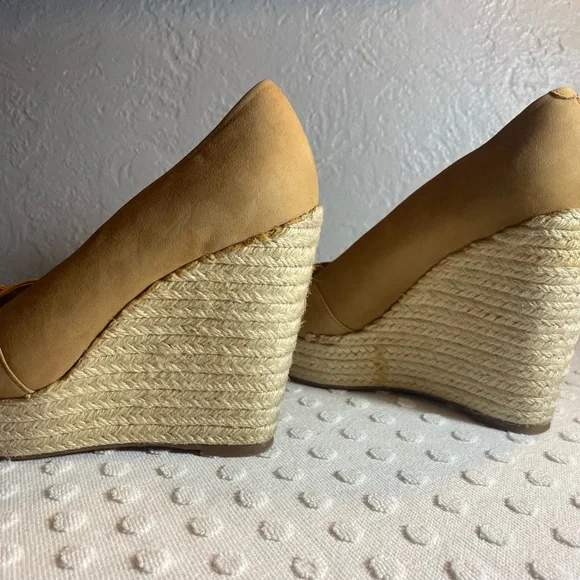 VINCE CAMUTO Womens Taryn Nubuck Jute Peeptoe Wedge - Picture 10 of 16